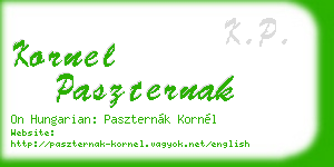 kornel paszternak business card